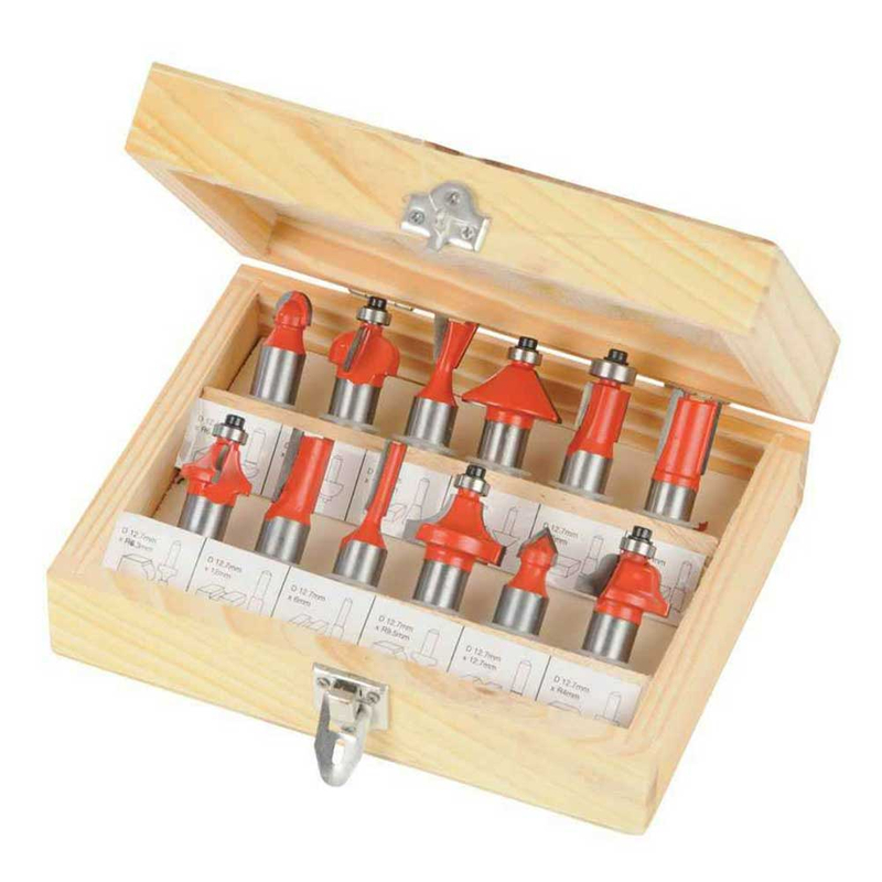 Т.С.Т. Набор битов маршрутизатора B 12pcs (12,7 мм хвостовика)